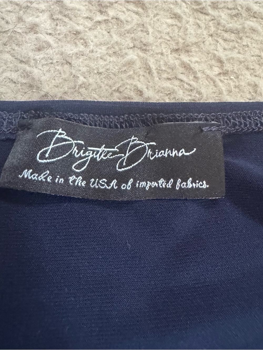 Brigitte Brianna Sexy Modest Duster Lifestyle Cardigan Navy Blue Size Small Long - Picture 3 of 5